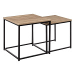 paris prix Lot de 2 Tables d'Appoint Gigognes "Aliaj" 45cm Naturel