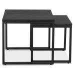 Paris Prix Lot De 2 Tables D'Appoint Gigognes "Dezina" 50cm Noir