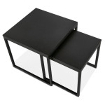 Paris Prix Lot De 2 Tables D'Appoint Gigognes "Dezina" 50cm Noir