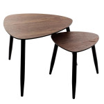 paris prix Lot de 2 Tables d'Appoint Gigognes "Mileo" 60cm Naturel