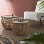 Paris Prix Lot De 2 Tables D'Appoint "Java" 45cm Marron