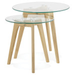 Paris Prix Lot De 2 Tables D'Appoint "Kastra" 50cm Transparent