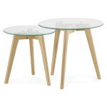 Paris Prix Lot De 2 Tables D'Appoint "Kastra" 50cm Transparent