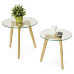 Paris Prix Lot De 2 Tables D'Appoint "Kastra" 50cm Transparent