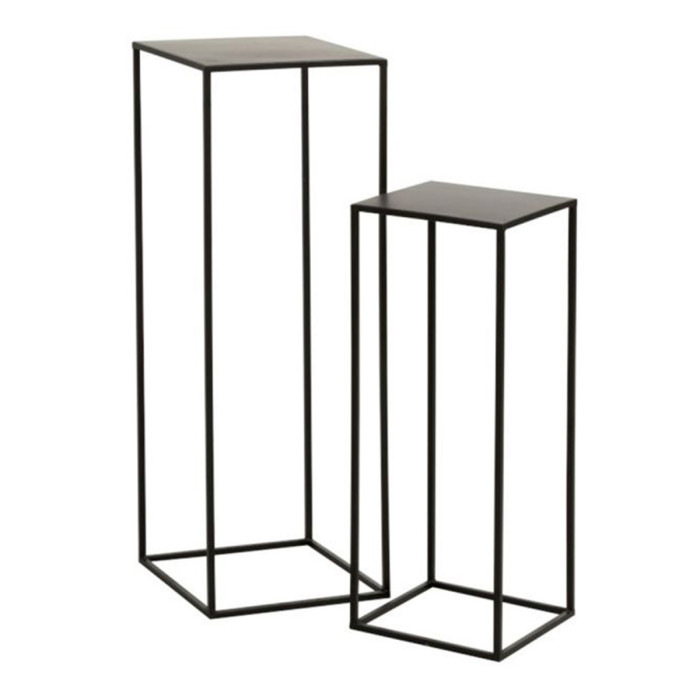 Paris Prix Lot De 2 Tables D'Appoint "Lovra" 85cm Noir