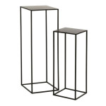 paris prix Lot de 2 Tables d'Appoint "Lovra" 85cm Noir