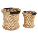 paris prix Lot de 2 Tables d'Appoint "Nomade" 38cm Noir