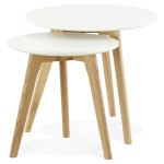 Paris Prix Lot De 2 Tables D'Appoint "Rauma" 50cm Blanc