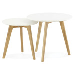 Paris Prix Lot De 2 Tables D'Appoint "Rauma" 50cm Blanc