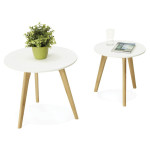 Paris Prix Lot De 2 Tables D'Appoint "Rauma" 50cm Blanc