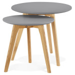 Paris Prix Lot De 2 Tables D'Appoint "Rauma" 50cm Gris Foncé
