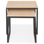Paris Prix Lot De 2 Tables Gigognes Bois "Lyna" 50cm Naturel
