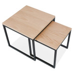 Paris Prix Lot De 2 Tables Gigognes Bois "Lyna" 50cm Naturel