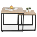Paris Prix Lot De 2 Tables Gigognes Bois "Lyna" 50cm Naturel