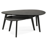 Paris Prix Lot De 2 Tables Gigognes Design "Gilda" 100cm Noir
