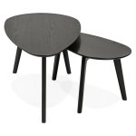 Paris Prix Lot De 2 Tables Gigognes Design "Gilda" 100cm Noir