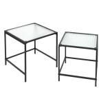 Paris Prix Lot De 2 Tables Gigognes Design "Rosa" 40cm Noir
