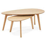 Paris Prix Lot De 2 Tables Gigognes "Gilda" 100cm Naturel