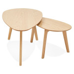 Paris Prix Lot De 2 Tables Gigognes "Gilda" 100cm Naturel