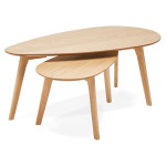paris prix Lot de 2 Tables Gigognes "Gilda" 100cm Naturel