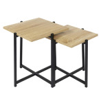 Paris Prix Lot De 2 Tables Gigognes "Loka" 40cm Naturel
