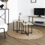 Paris Prix Lot De 2 Tables Gigognes "Loka" 40cm Naturel