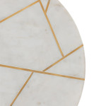 Paris Prix Lot De 2 Tables Gigognes "Lolita" 56cm Or & Blanc