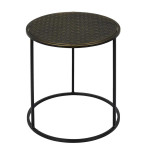 Paris Prix Lot De 2 Tables Gigognes "Mirage" 40cm Noir & Or