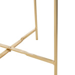 Paris Prix Lot De 2 Tables Gigognes "Obi" 58cm Transparent & Or