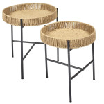 paris prix Lot de 2 Tables Gigognes "Pampa" 42cm Naturel