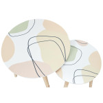 Paris Prix Lot De 2 Tables Gigognes "Poésie" 48cm Multicolore
