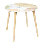 Paris Prix Lot De 2 Tables Gigognes "Poésie" 48cm Rose & Beige