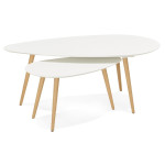 Paris Prix Lot De 2 Tables Gigognes "Rauma" 116cm Blanc