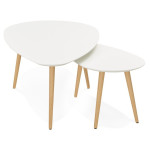 Paris Prix Lot De 2 Tables Gigognes "Rauma" 116cm Blanc