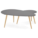 Paris Prix Lot De 2 Tables Gigognes "Rauma" 116cm Gris Foncé