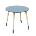 Paris Prix Lot De 2 Tables Gigognes "Relief Bicolore" 48cm Bleu & Jaune