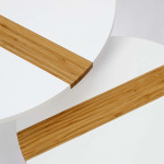 Paris Prix Lot De 2 Tables Gigognes "Relief Bicolore" 60cm Blanc