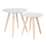 paris prix Lot de 2 Tables Gigognes "Sanda" 49cm Blanc