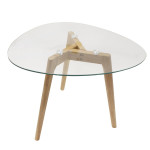 Paris Prix Lot De 2 Tables Gigognes "Trempé" 60cm Transparent
