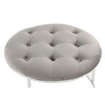 Paris Prix Lot De 2 Tabourets "Becky" 60cm Gris & Argent