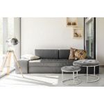 Paris Prix Lot De 2 Tabourets "Becky" 60cm Gris & Argent