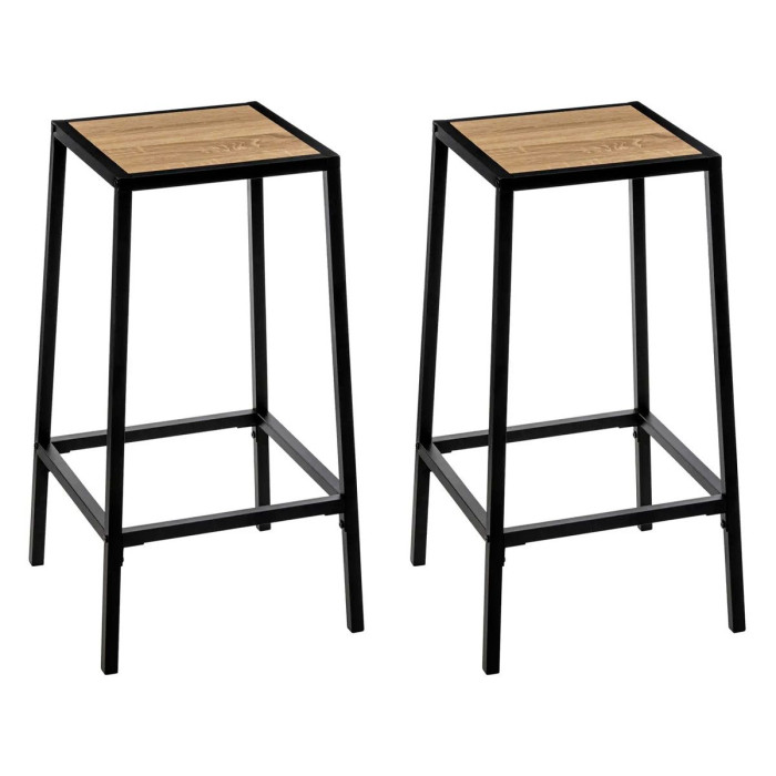 Paris Prix Lot De 2 Tabourets De Bar "Aliaj" 71cm Noir