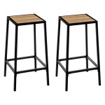 paris prix Lot de 2 Tabourets de Bar "Aliaj" 71cm Noir
