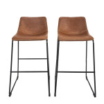 paris prix Lot de 2 Tabourets de Bar "Indus" 93cm Marron