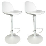 paris prix Lot de 2 Tabourets de Bar "Isak" 104cm Blanc