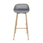 Paris Prix Lot De 2 Tabourets De Bar "Malaga" 88cm Gris