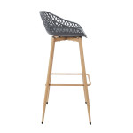 Paris Prix Lot De 2 Tabourets De Bar "Malaga" 88cm Gris
