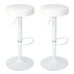 paris prix Lot de 2 Tabourets de Bar "Mumford" 63-83cm Blanc