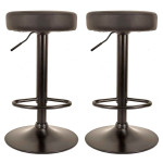 paris prix Lot de 2 Tabourets de Bar "Mumford" 63-83cm Noir