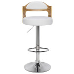Paris Prix Lot De 2 Tabourets De Bar "Omina" 90-110cm Chêne Clair & Blanc
